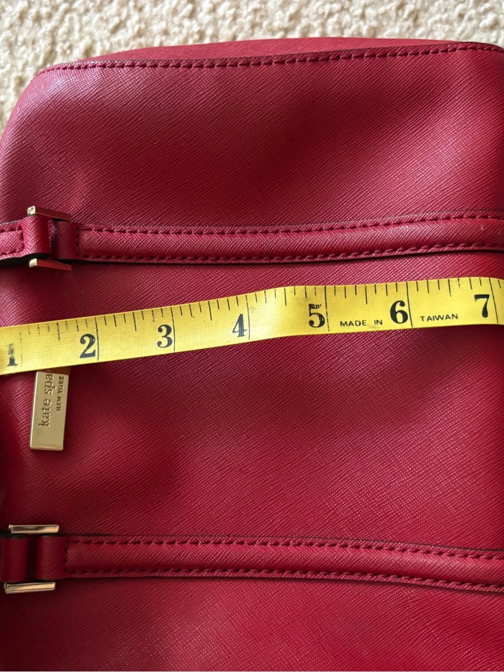 kate spade red leather satchel
